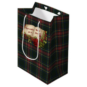 Sac Cadeau Moyen Stewart Black Original Tartan écossais