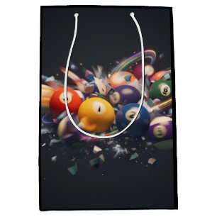 Sac Cadeau Moyen Style Boule de Billard