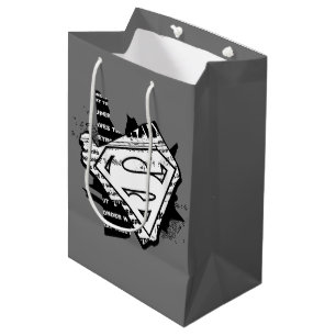Sac Cadeau Moyen Supergirl Newsprint S-Shield