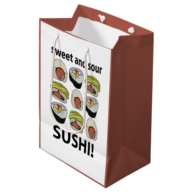 Sac Cadeau Moyen Sushi sucré et sushi aigre (Devant Angle)