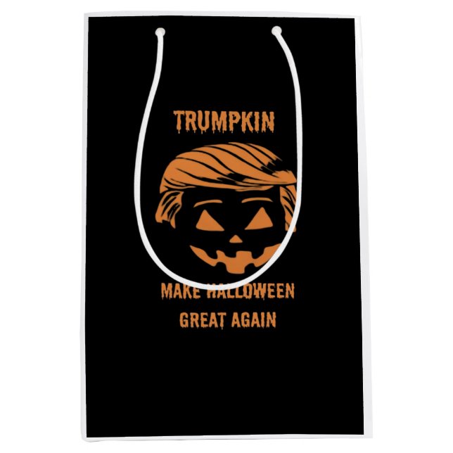 Sac Cadeau Moyen Sweatshirt, Trumpkin, Halloween Merch Classic (Devant)
