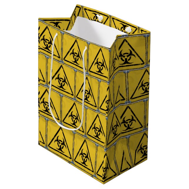 Sac Cadeau Moyen Symbole d'avertissement de danger en détresse V2 (Devant Angle)