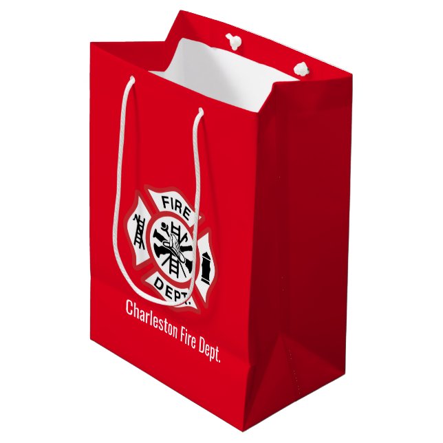 Sac Cadeau Moyen Symbole du logo de l'Étoile de la vie, EMT (Devant Angle)