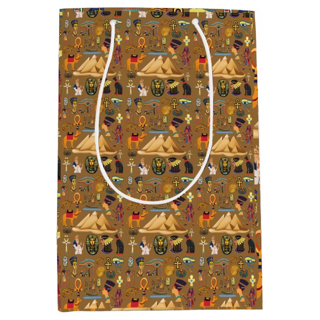 Sac Cadeau Moyen SYMBOLE motif D'HIÉROglyphE ANCIEN (Devant)