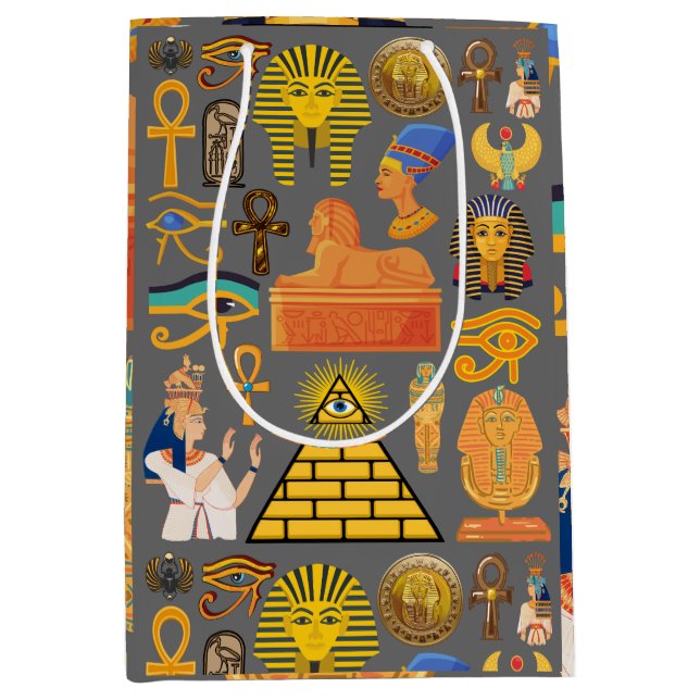 Sac Cadeau Moyen Symbole motif Hiéroglyphe égyptien antique (Devant)