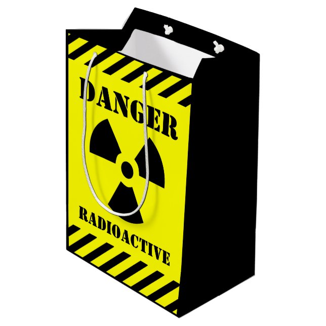 Sac Cadeau Moyen Symbole radioactif Danger Halloween Trick or Treat (Dos Angle)