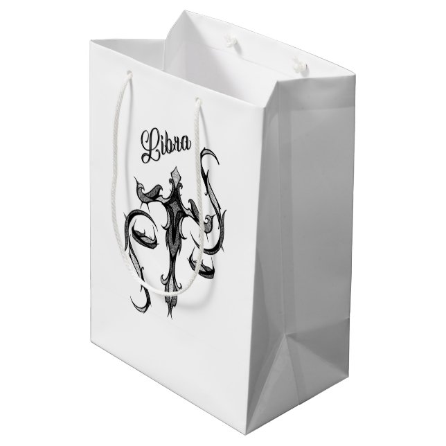 Sac Cadeau Moyen SYMBOLE Zodiaque Libra (Dos Angle)