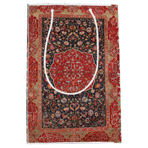 Sac Cadeau Moyen Tapis Perse Antique Distress Vintage Art Motif