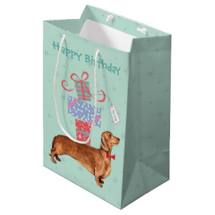 Sac Cadeau Moyen Teckel de cadeaux d'anniversaire