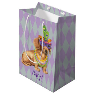 Sac Cadeau Moyen Teckel de mardi gras