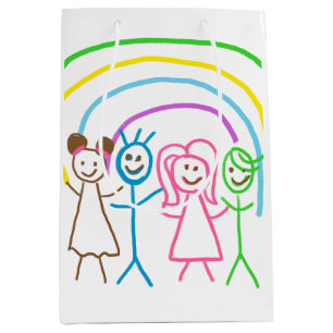 Sac Cadeau Moyen Télécharger des enfants Dessiner Transformer des e