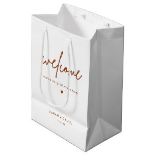 Sac Cadeau Moyen Terracotta Boho Mariage Bienvenue Faveurs