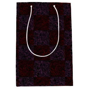 Sac Cadeau Moyen Terrain Motif Rouge 01x4B Black BG