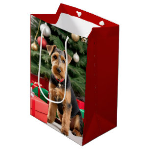 Sac Cadeau Moyen Terrier Gallois De Noël Par L'Arbre