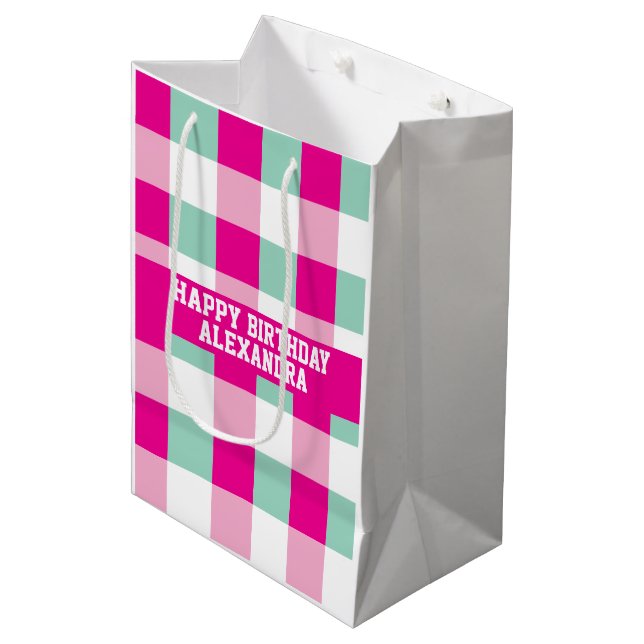 Sac Cadeau Moyen Text Template (Devant Angle)