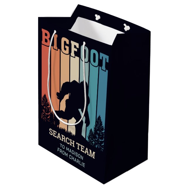 Sac Cadeau Moyen Texte personnalisé (Dos Angle)