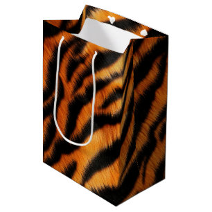 Sac Cadeau Moyen Tigre noir orange
