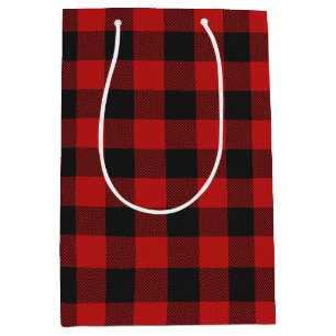 Sac Cadeau Moyen Tissu de dépôt de Buffalo Rouge