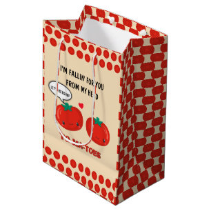 Sac Cadeau Moyen Tomates en amour Cute Romantique Saint Valentin