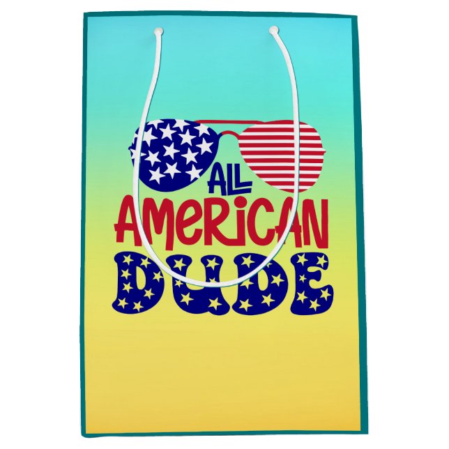 Sac Cadeau Moyen Tous les américains Dude-32286 (Devant)