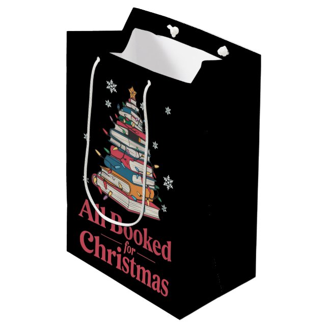 Sac Cadeau Moyen Tous Réservés Pour Les Lumières De L'Arbre Du Livr (Devant Angle)
