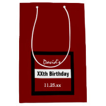 Toute année Anniversaire Rouge avec cadre noir Per