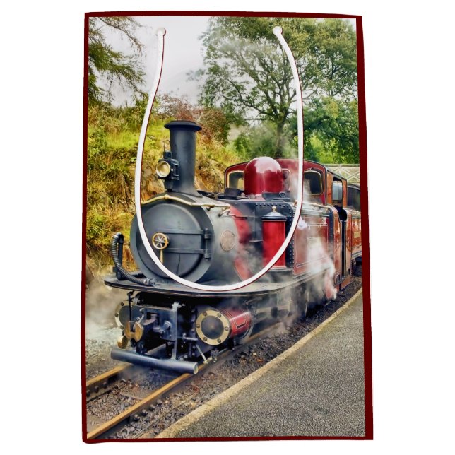 SAC CADEAU MOYEN TRAIN À VAPEUR (Devant)