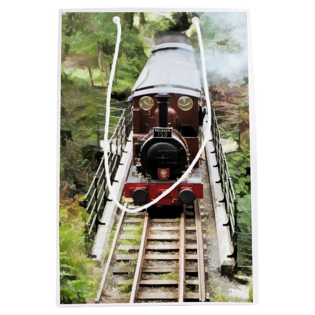SAC CADEAU MOYEN TRAINS À VAPEUR (Devant)
