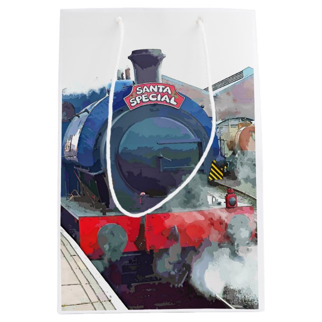 SAC CADEAU MOYEN TRAINS À VAPEUR (Devant)