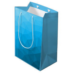 Sac Cadeau Moyen Triangle motif de maillage géométrique dégradé cya