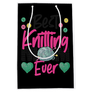 Sac Cadeau Moyen Tricot Crochet Knit Happer Knitter