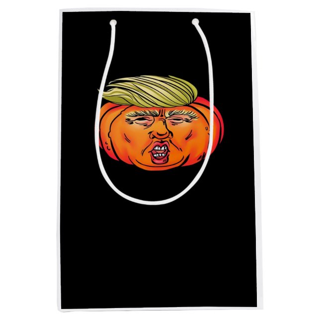 Sac Cadeau Moyen Trompette Ou Trahison Anti Halloween Citrouille Tr (Devant)
