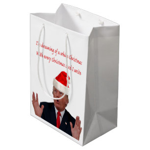 Sac Cadeau Moyen Trump, rêve d'un Noël blanc