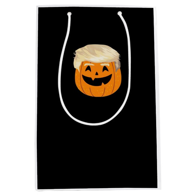Sac Cadeau Moyen Trumpkin Citrouille Halloween classique (Devant)