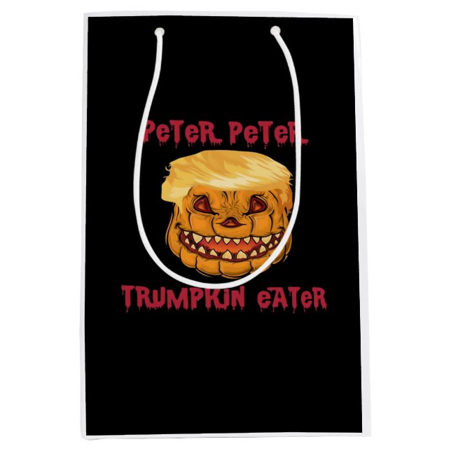 Sac Cadeau Moyen Trumpkin Citrouille mangeur classique (Devant)