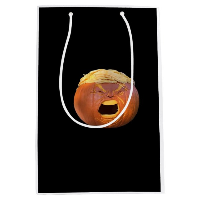 Sac Cadeau Moyen Trumpkin - Drôle Halloween (Devant)