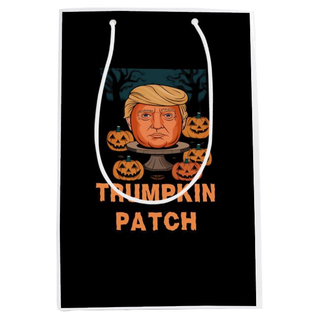Sac Cadeau Moyen Trumpkin Halloween - Drôle Citrouille politique De (Devant)