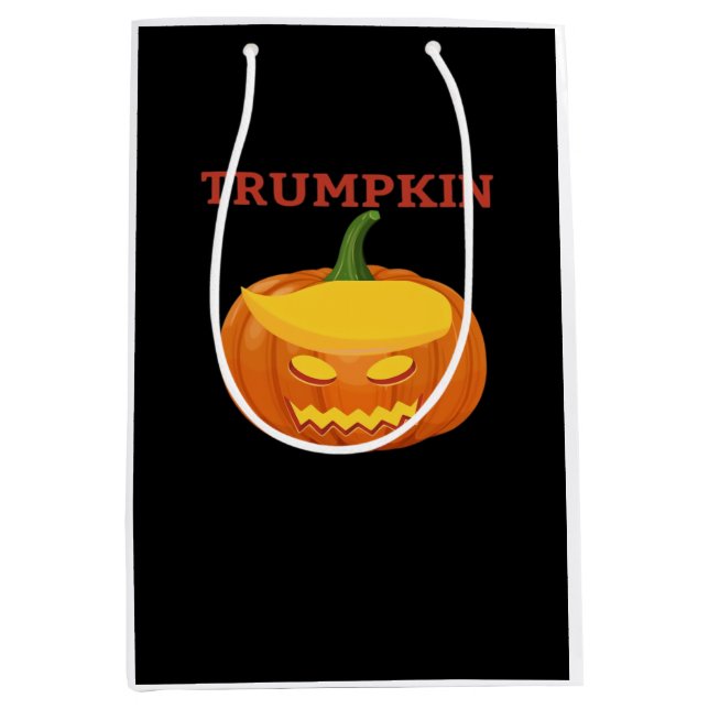 Sac Cadeau Moyen Trumpkin Jack-O-Lantern Classique (Devant)