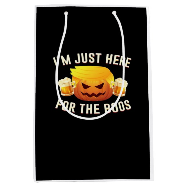 Sac Cadeau Moyen Trumpkin Juste Pour Le Costume D'Halloween Boos (Devant)