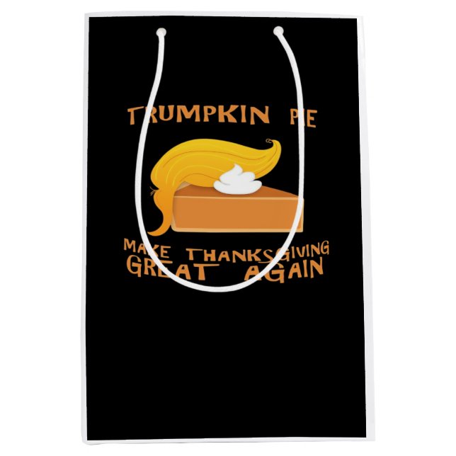 Sac Cadeau Moyen Trumpkin Pie Thankesgiving (Devant)