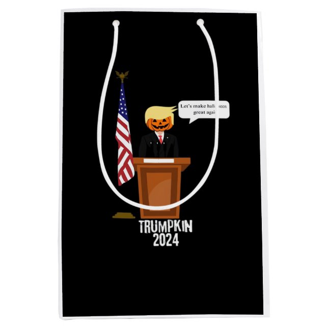 Sac Cadeau Moyen Trumpkin Rendons Halloween grand à nouveau classiq (Devant)