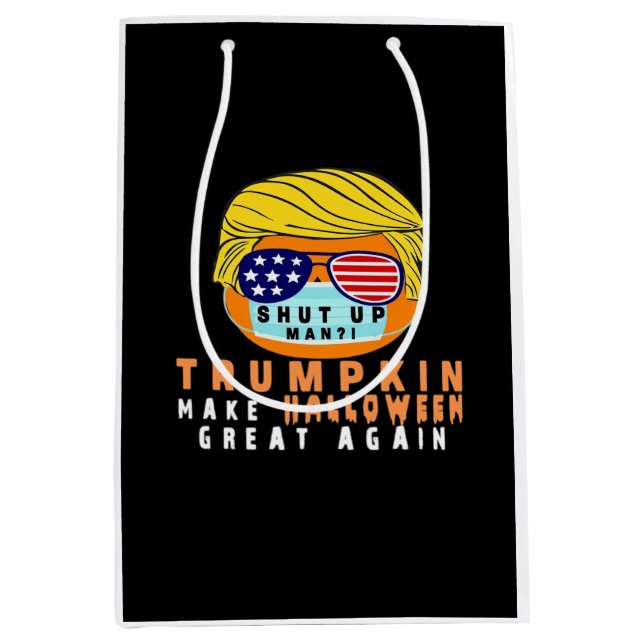 Sac Cadeau Moyen Trumpkin Rendre Halloween grand à nouveau drôle Qu (Devant)