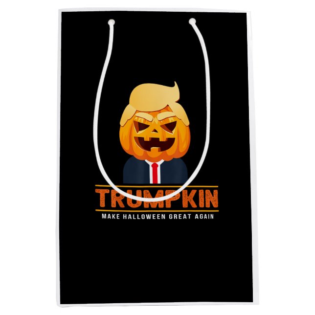 Sac Cadeau Moyen Trumpkin Rendre Halloween grand à nouveau Hallowee (Devant)