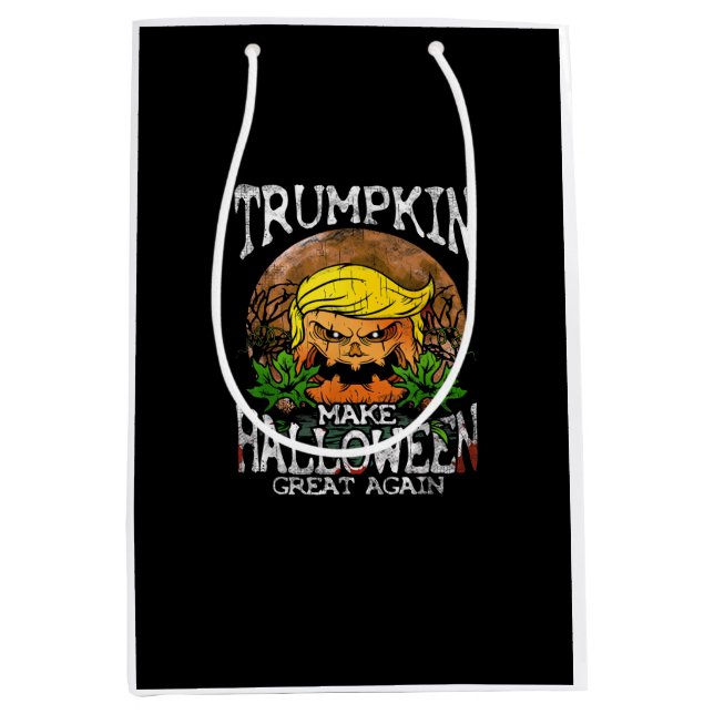 Sac Cadeau Moyen Trumpkin rendre Halloween grand encore cadeau (Devant)
