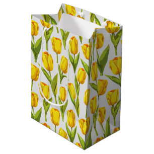 Sac Cadeau Moyen Tulipes jaunes