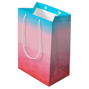 Sac Cadeau Moyen Turks and Caicos Blue et Coral Ombre