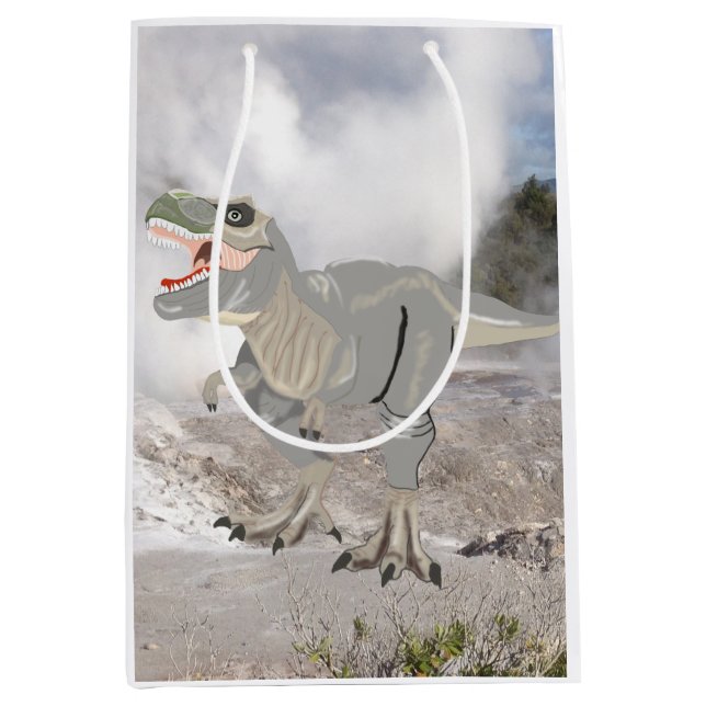 Sac Cadeau Moyen Tyrannosaurus effrayant (Devant)