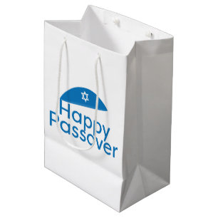 Sac Cadeau Moyen Un hommage à la Pâque bleue avec Kippah