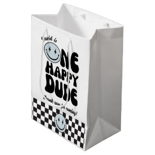 Sac Cadeau Moyen Un joyeux Dude Blue Emoji anniversaire