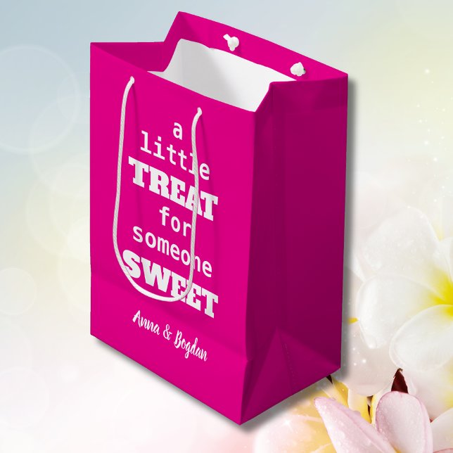 Sac Cadeau Moyen Un Petit Traitement Pour Quelqu'Un De Sucré Rose P (Créateur téléchargé)